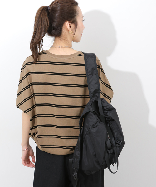 JOURNAL STANDARD relume（ジャーナルスタンダード　レリューム）の「《追加3》フレンチスリーブボーダーTシャツ（Tシャツ/カットソー・レディース・ネイビー/ナチュラル・FREE）」の8枚目の写真