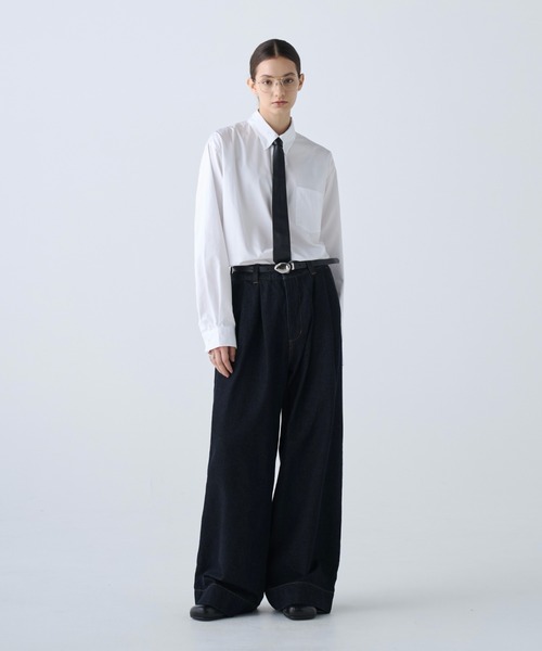 soerte(ソエルテ)の「2way Tab Collar Dress Shirt / 2wayタブカラードレスシャツ(シャツ/ブラウス・メンズ・パープル/サックスブルー/ホワイト・3/2/1)」の18枚目の写真