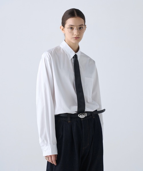 soerte(ソエルテ)の「2way Tab Collar Dress Shirt / 2wayタブカラードレスシャツ(シャツ/ブラウス・メンズ・パープル/サックスブルー/ホワイト・3/2/1)」の5枚目の写真