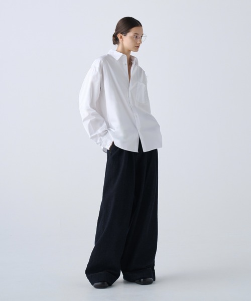 soerte(ソエルテ)の「2way Tab Collar Dress Shirt / 2wayタブカラードレスシャツ(シャツ/ブラウス・メンズ・パープル/サックスブルー/ホワイト・3/2/1)」の7枚目の写真