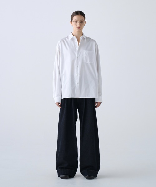 soerte(ソエルテ)の「2way Tab Collar Dress Shirt / 2wayタブカラードレスシャツ(シャツ/ブラウス・メンズ・パープル/サックスブルー/ホワイト・3/2/1)」の4枚目の写真
