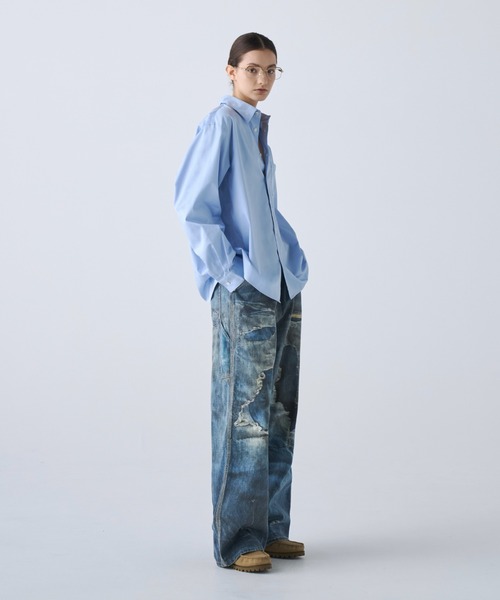 soerte(ソエルテ)の「2way Tab Collar Dress Shirt / 2wayタブカラードレスシャツ(シャツ/ブラウス・メンズ・パープル/サックスブルー/ホワイト・3/2/1)」の8枚目の写真