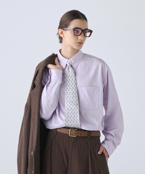 soerte(ソエルテ)の「2way Tab Collar Dress Shirt / 2wayタブカラードレスシャツ(シャツ/ブラウス・メンズ・パープル/サックスブルー/ホワイト・3/2/1)」の13枚目の写真