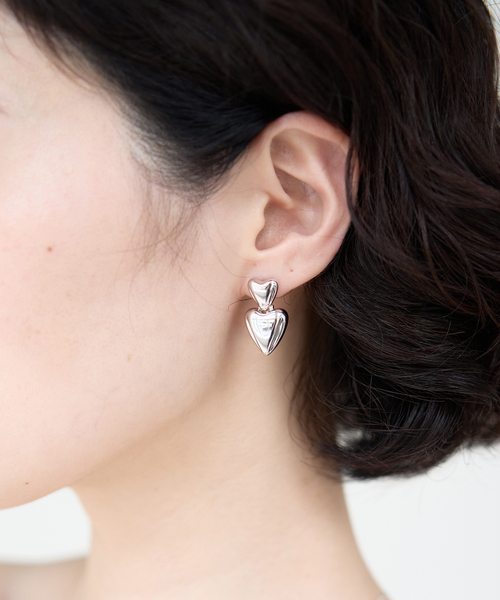 EDIT. FOR LULU(エディットフォールル)の「【Otiumberg./オティウムバーグ】 Heart Earings(ピアス(両耳用)・レディース・シルバー・FREE)」の1枚目の写真