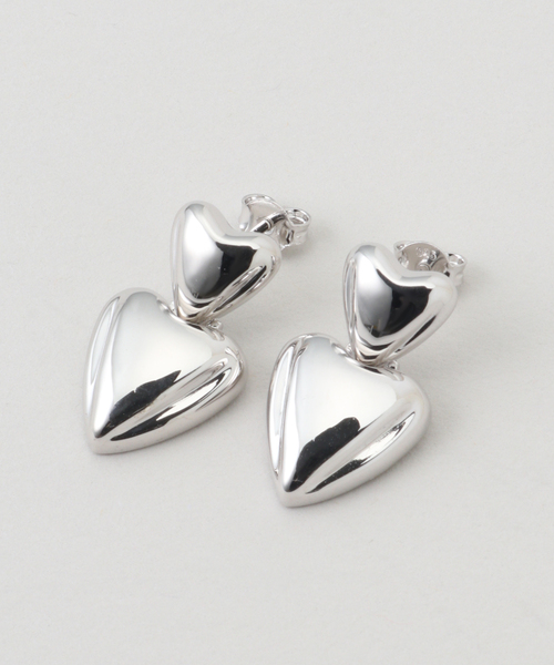 EDIT. FOR LULU(エディットフォールル)の「【Otiumberg./オティウムバーグ】 Heart Earings(ピアス(両耳用)・レディース・シルバー・FREE)」の4枚目の写真