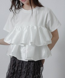 【SG】フリルドッキング Tシャツ 半袖 ナイロンフリル