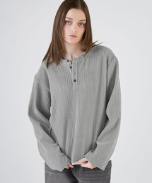 SOCCE（ソーシー）の「カットコーデュロイヘンリーネック長袖カットソー（Tシャツ/カットソー）」