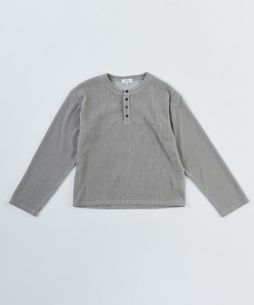 SOCCE(ソーシー)の「カットコーデュロイヘンリーネック長袖カットソー(Tシャツ/カットソー・メンズ・ブラック/ワイン/チャコール/ライトグレー/ダークブラウン・XL/S/L/M)」の11枚目の写真