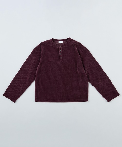 SOCCE(ソーシー)の「カットコーデュロイヘンリーネック長袖カットソー(Tシャツ/カットソー・メンズ・ブラック/ワイン/チャコール/ライトグレー/ダークブラウン・XL/S/L/M)」の18枚目の写真
