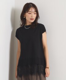 裾レースフレンチニット