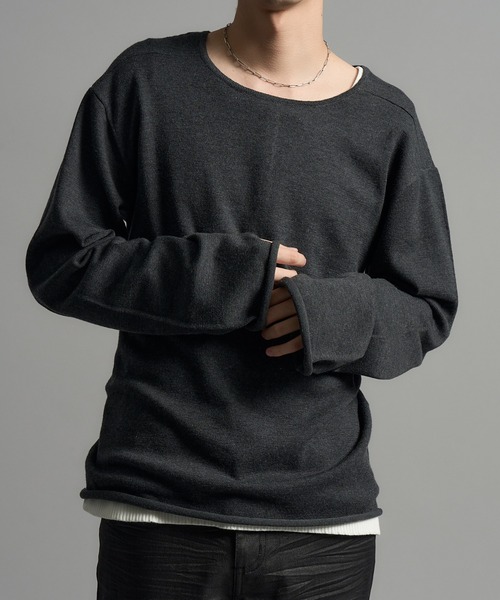 LANDNESS(ランドネス)の「【LANDNESS/ランドネス】Long Sleeve Knit Top/ロングスリーブニットトップス(ニット/セーター・メンズ・ダークグレー/ブラック・S/M/L)」の19枚目の写真
