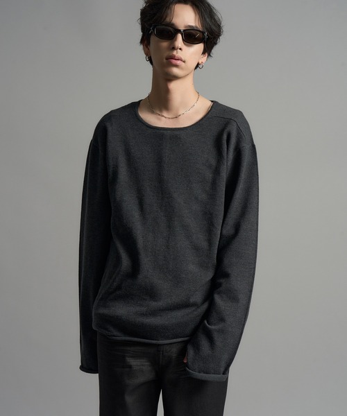LANDNESS(ランドネス)の「【LANDNESS/ランドネス】Long Sleeve Knit Top/ロングスリーブニットトップス(ニット/セーター・メンズ・ダークグレー/ブラック・S/M/L)」の20枚目の写真