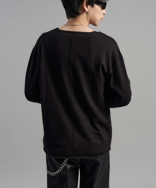 LANDNESS(ランドネス)の「【LANDNESS/ランドネス】Long Sleeve Knit Top/ロングスリーブニットトップス(ニット/セーター・メンズ・ダークグレー/ブラック・S/M/L)」の11枚目の写真