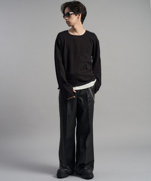 LANDNESS(ランドネス)の「【LANDNESS/ランドネス】Long Sleeve Knit Top/ロングスリーブニットトップス(ニット/セーター・メンズ・ダークグレー/ブラック・S/M/L)」の14枚目の写真