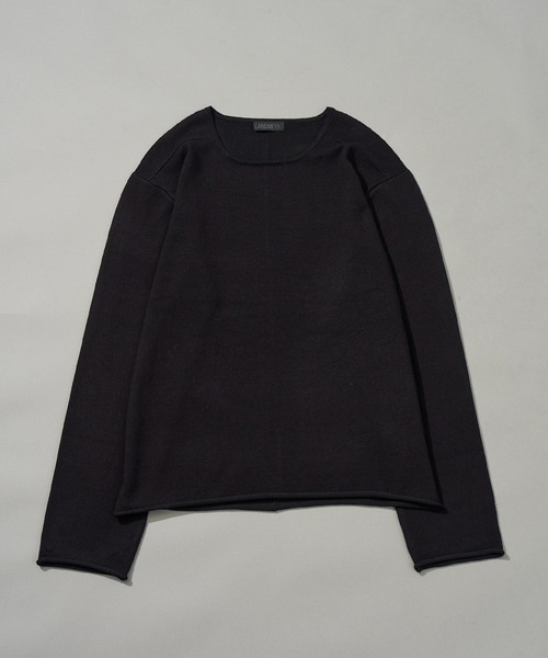 LANDNESS(ランドネス)の「【LANDNESS/ランドネス】Long Sleeve Knit Top/ロングスリーブニットトップス(ニット/セーター・メンズ・ダークグレー/ブラック・S/M/L)」の3枚目の写真