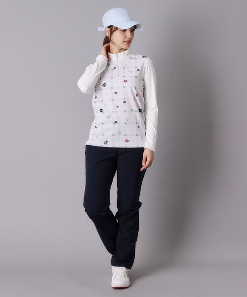 adabat(アダバット)の「フラワーチェックコンビハーフジッププルオーバー(Tシャツ/カットソー・レディース・ベージュ系その他3・40/38/42)」の8枚目の写真