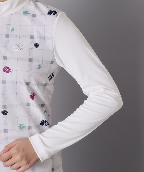 adabat(アダバット)の「フラワーチェックコンビハーフジッププルオーバー(Tシャツ/カットソー・レディース・ベージュ系その他3・40/38/42)」の11枚目の写真