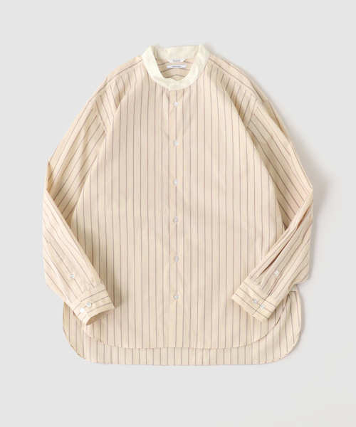 EDIFICE(エディフィス)の「ALBINI クレリック バンド カラー シャツ(シャツ/ブラウス・メンズ・ベージュ/ブルー系その他・MEDIUM/LARGE)」の20枚目の写真