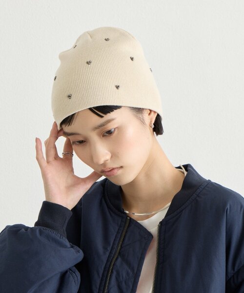CIAOPANIC TYPY（チャオパニックティピー）の「：パールスタッズアソートニットビーニー（ニットキャップ/ビーニー・レディース・ホワイト/ブラック/グレー/ホワイト系その他/ブラック系その他/グレー系その他・ONE SIZE）」の14枚目の写真