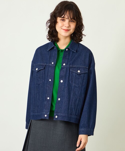 MACKINTOSH PHILOSOPHY(マッキントッシュ フィロソフィー)の「GREY LABEL デニムトラッカージャケット(デニムジャケット・レディース・ライトブルー/ダークネイビー/ブラック・2/6)」の3枚目の写真
