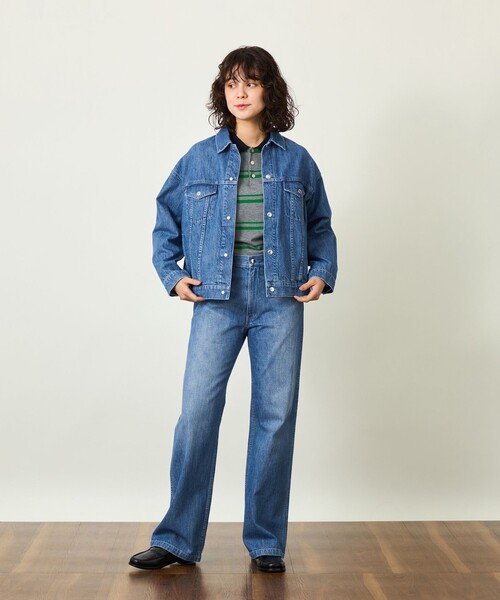 MACKINTOSH PHILOSOPHY(マッキントッシュ フィロソフィー)の「GREY LABEL デニムトラッカージャケット(デニムジャケット・レディース・ライトブルー/ダークネイビー/ブラック・2/6)」の16枚目の写真