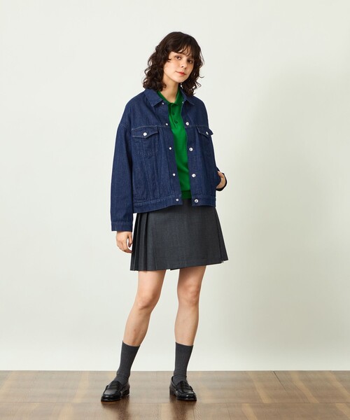 MACKINTOSH PHILOSOPHY(マッキントッシュ フィロソフィー)の「GREY LABEL デニムトラッカージャケット(デニムジャケット・レディース・ライトブルー/ダークネイビー/ブラック・2/6)」の9枚目の写真