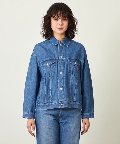 MACKINTOSH PHILOSOPHY(マッキントッシュ フィロソフィー)の「GREY LABEL デニムトラッカージャケット(デニムジャケット・レディース・ライトブルー/ダークネイビー/ブラック・2/6)」の10枚目の写真
