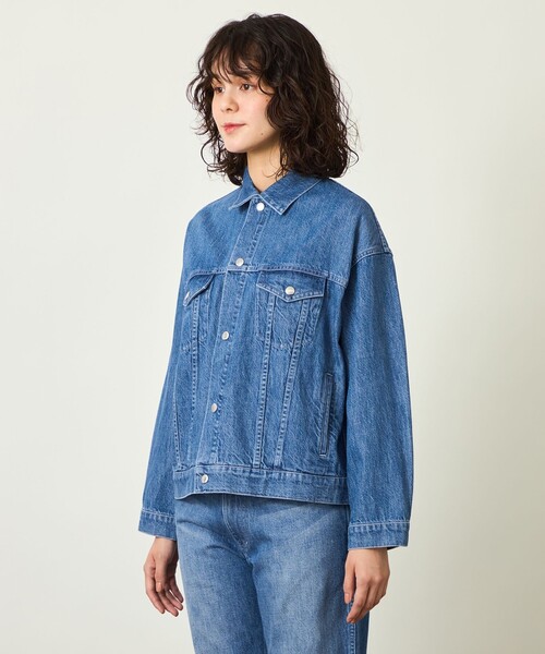 MACKINTOSH PHILOSOPHY(マッキントッシュ フィロソフィー)の「GREY LABEL デニムトラッカージャケット(デニムジャケット・レディース・ライトブルー/ダークネイビー/ブラック・2/6)」の11枚目の写真
