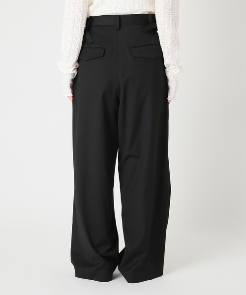 CITYSHOP（シティーショップ）の「TWILL 2TUCK パンツ（スラックス・レディース・ベージュ/ブラック・36/38）」の11枚目の写真