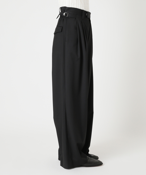 CITYSHOP（シティーショップ）の「TWILL 2TUCK パンツ（スラックス・レディース・ベージュ/ブラック・36/38）」の12枚目の写真