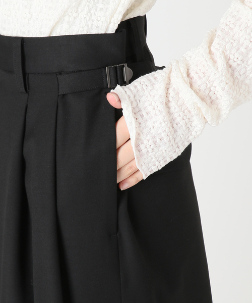 CITYSHOP（シティーショップ）の「TWILL 2TUCK パンツ（スラックス・レディース・ベージュ/ブラック・36/38）」の15枚目の写真