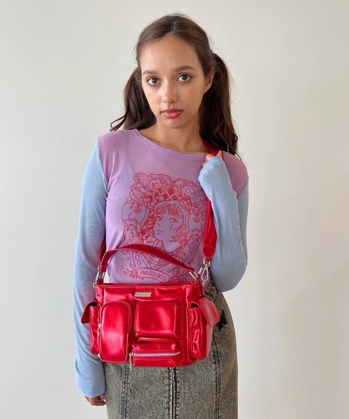 anna sui nyc(アナ スイ エヌ ワイ シー)の「ANNA SUI NYC/アナ スイ エヌワイシー/マルチポケットチビバッグ(ショルダーバッグ・レディース・ブラック/パープル/レッド/カーキ/シルバー/ブラック系その他・F)」の10枚目の写真