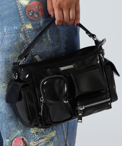 anna sui nyc(アナ スイ エヌ ワイ シー)の「ANNA SUI NYC/アナ スイ エヌワイシー/マルチポケットチビバッグ(ショルダーバッグ・レディース・ブラック/パープル/レッド/カーキ/シルバー/ブラック系その他・F)」の14枚目の写真