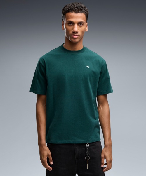 PUMA(プーマ)の「PUMA プーマ メンズ グラフィック フットボール 半袖 Tシャツ(Tシャツ/カットソー・メンズ・ダークグリーン/ライトグレー/ブラック・MEDIUM/SMALL/X-SMALL/LARGE/X-LARGE)」の3枚目の写真