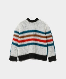 beautiful people（ビューティフルピープル）の「flip wooled mohair damaged striped pullover（ニット/セーター）」