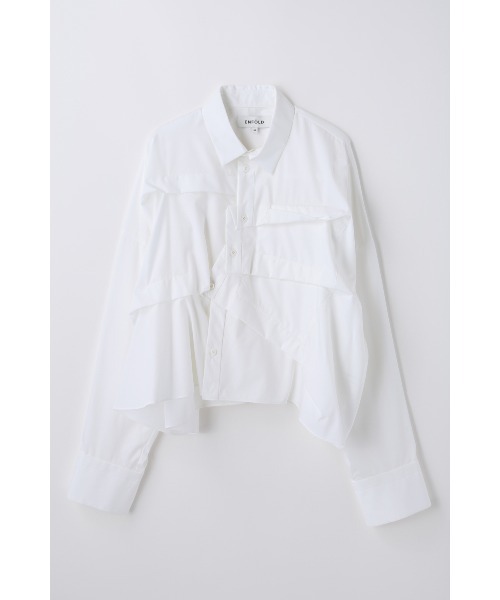 ENFOLD(エンフォルド)の「TUCK WIDE SHIRT(Tシャツ/カットソー・レディース・ホワイト/ダークネイビー・38)」の11枚目の写真