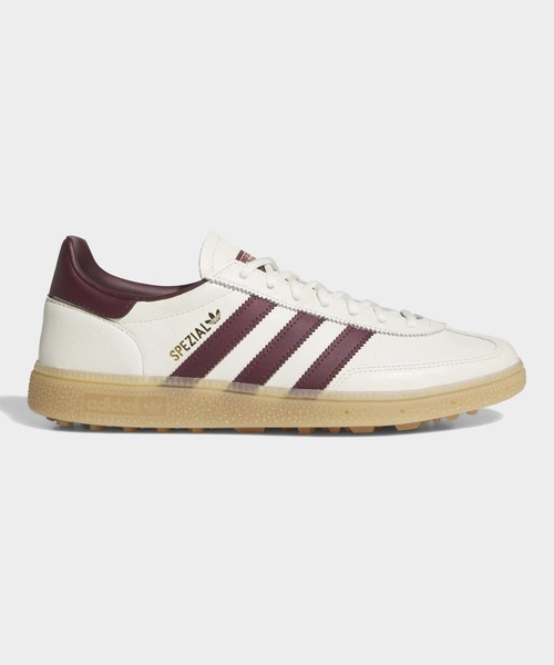 adidas(アディダス)の「スペツィアル スパイクレス ゴルフ / SPEZIAL SPIKELESS GOLF SHOES【adidas Golf/アディダスゴルフ】(スニーカー・メンズ・ホワイト×レッド・22.5cm/23.0cm/24.5cm/25.5cm/26.0cm)」の1枚目の写真