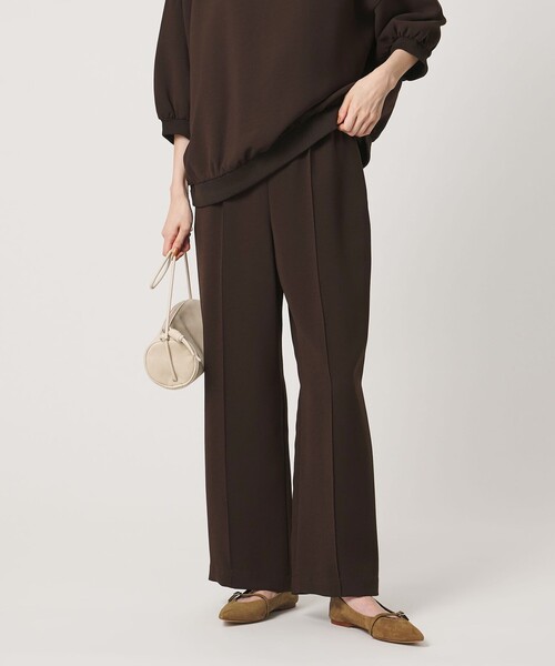UNITED ARROWS(ユナイテッドアローズ)の「COMFY イージーパンツ ‐ウォッシャブル 防汚 UVカット‐(スラックス・レディース・ブラック/ダークブラウン・36/38)」の3枚目の写真
