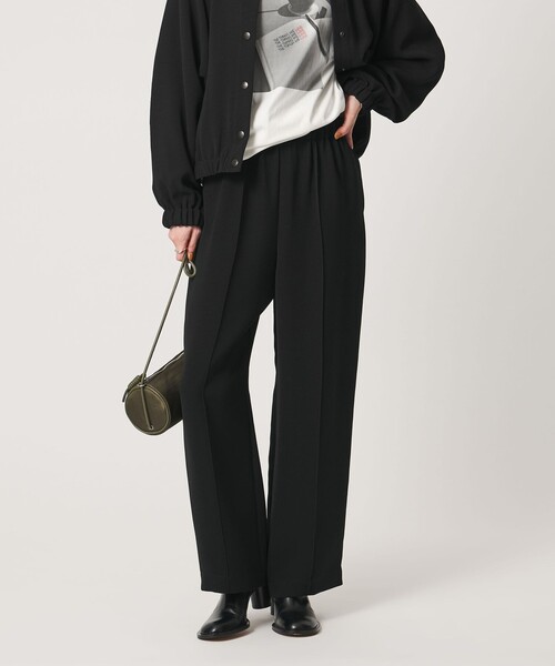 UNITED ARROWS(ユナイテッドアローズ)の「COMFY イージーパンツ ‐ウォッシャブル 防汚 UVカット‐(スラックス・レディース・ブラック/ダークブラウン・36/38)」の5枚目の写真