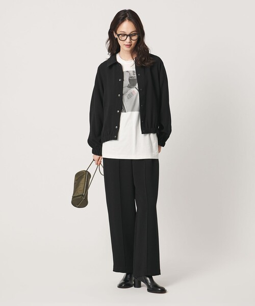UNITED ARROWS(ユナイテッドアローズ)の「COMFY イージーパンツ ‐ウォッシャブル 防汚 UVカット‐(スラックス・レディース・ブラック/ダークブラウン・36/38)」の7枚目の写真