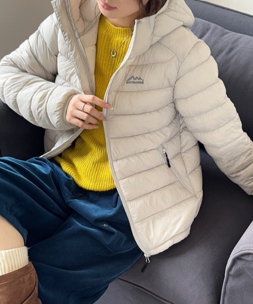 yuue' ( wear )(ユーイ)の「フードパーカー中綿ダウンジャケット/パディングジャケット(ダウンジャケット/コート・レディース・グレー/ブラック・FREE)」の12枚目の写真
