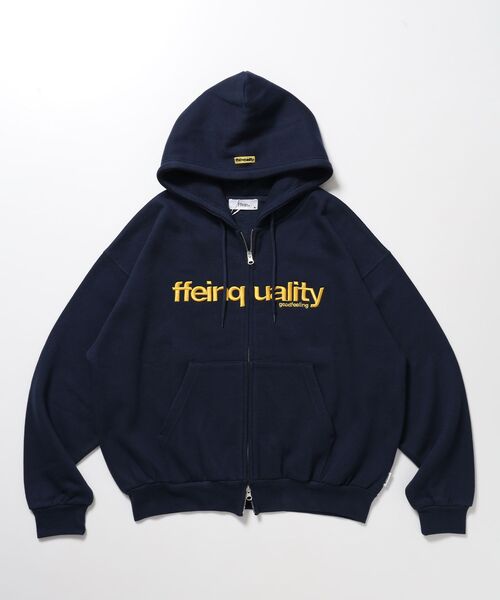 FFEIN(フェイン)の「【FFEIN(フェイン)】ヘビーウエイトデカロゴ3D刺繍立体フードジップパーカー / ジップアップ パーカー フーディー 裏起毛 ロゴ 刺繍 ユニセックス(パーカー・メンズ・ホワイト/アッシュグレー/バーガンディー/ネイビー・SMALL/LARGE/MEDIUM)」の3枚目の写真