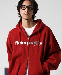 FFEIN（フェイン）の「【FFEIN(フェイン)】ヘビーウエイトデカロゴ3D刺繍立体フードジップパーカー / ジップアップ パーカー フーディー 裏起毛 ロゴ 刺繍 ユニセックス（パーカー）」