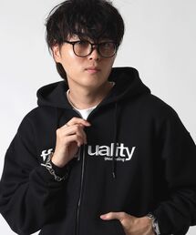 FFEIN（フェイン）の「【FFEIN(フェイン)】ヘビーウエイトデカロゴ3D刺繍立体フードジップパーカー / ジップアップ パーカー フーディー 裏起毛 ロゴ 刺繍 ユニセックス（パーカー）」