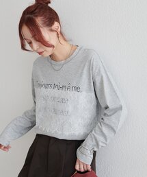 【WEB限定】レースオーバーステッチプリントＴシャツ