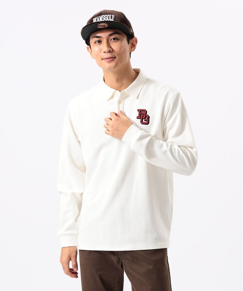 BEAMS GOLF(ビームスゴルフ)の「〈MEN〉ORANGE LABEL / ツイル ダブルジャカード ポロシャツ(ポロシャツ・メンズ・ネイビー/ホワイト・S/M/L/XL)」の1枚目の写真