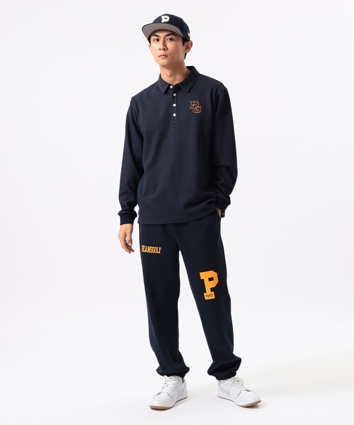 BEAMS GOLF(ビームスゴルフ)の「〈MEN〉ORANGE LABEL / ツイル ダブルジャカード ポロシャツ(ポロシャツ・メンズ・ネイビー/ホワイト・S/M/L/XL)」の4枚目の写真