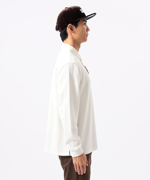 BEAMS GOLF(ビームスゴルフ)の「〈MEN〉ORANGE LABEL / ツイル ダブルジャカード ポロシャツ(ポロシャツ・メンズ・ネイビー/ホワイト・S/M/L/XL)」の9枚目の写真