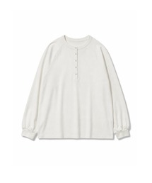 Snap-Button Henley Neck Jersey Long-Sleeve T-Shirt/スナップヘンリーネック天竺ロングスリーブTシャツ