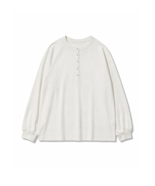 Starting Over(スターティングオーバー)の「Snap-Button Henley Neck Jersey Long-Sleeve T-Shirt/スナップヘンリーネック天竺ロングスリーブTシャツ(Tシャツ/カットソー・メンズ・グリーン/ブラック×ホワイト/ブラック/ホワイト・M)」の5枚目の写真